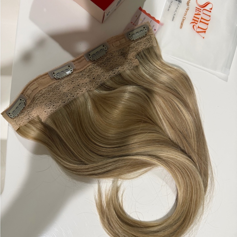 Clip-In Hair Extension - human hair Blonde